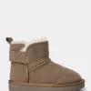 VALESK TEDDY BOOT - Dark sand
