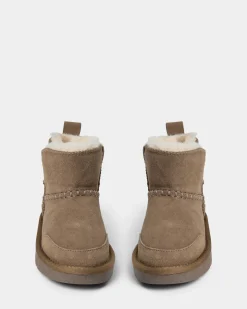 VALESK TEDDY BOOT - Dark sand