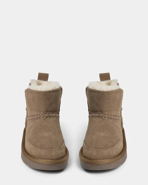 VALESK TEDDY BOOT - Dark sand