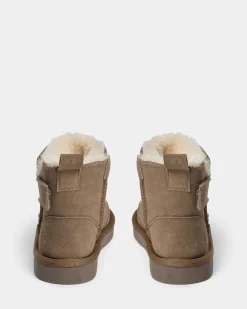 VALESK TEDDY BOOT - Dark sand