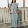 VIVISY SKIRT - Light Blue striped