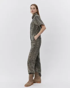 WILMASW JUMPSUIT - Light brown leopard