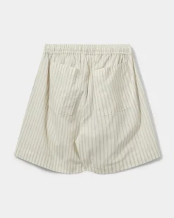 ZAHRASY SHORTS - Antique White w Blue