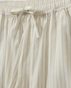 ZAHRASY SHORTS - Antique White w Blue