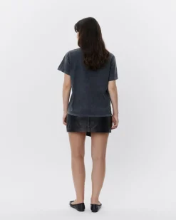 ZENASW T-SHIRT - Stone washed black